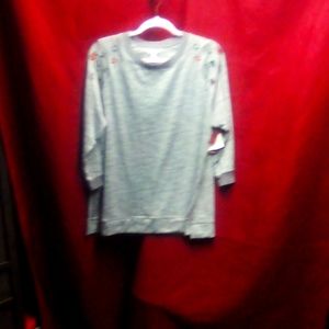 Secret treasures women's large gray with flowers